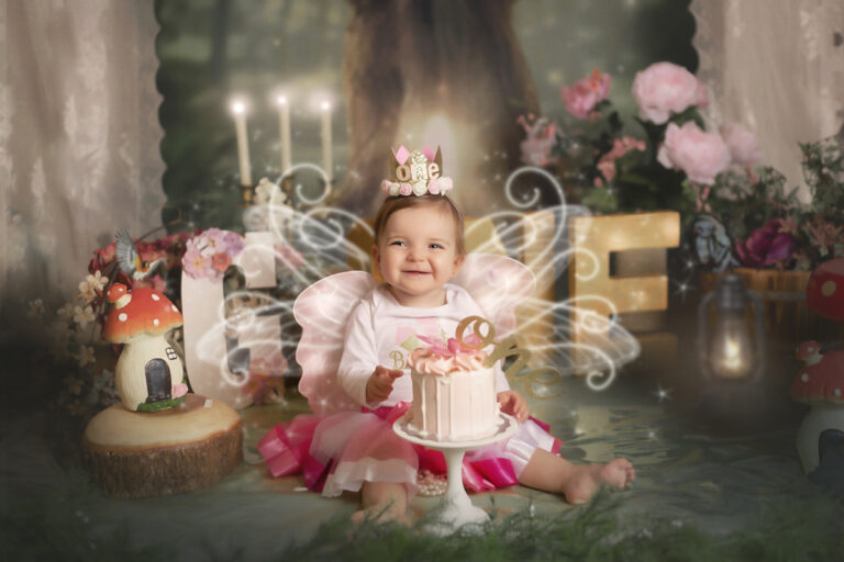 fairytale photoshoot of a little girl