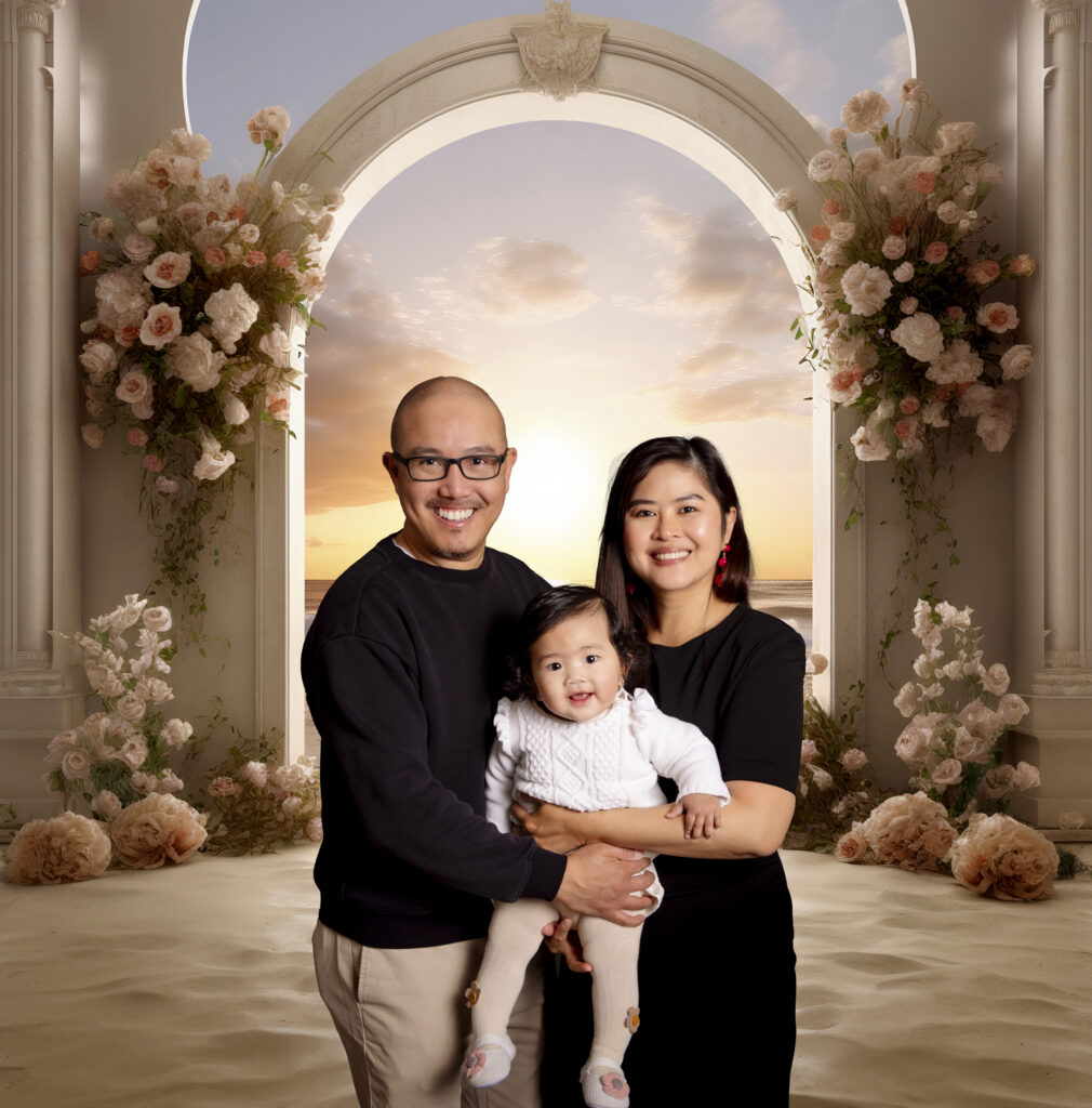 Older Baby Newborn Photos with Parents