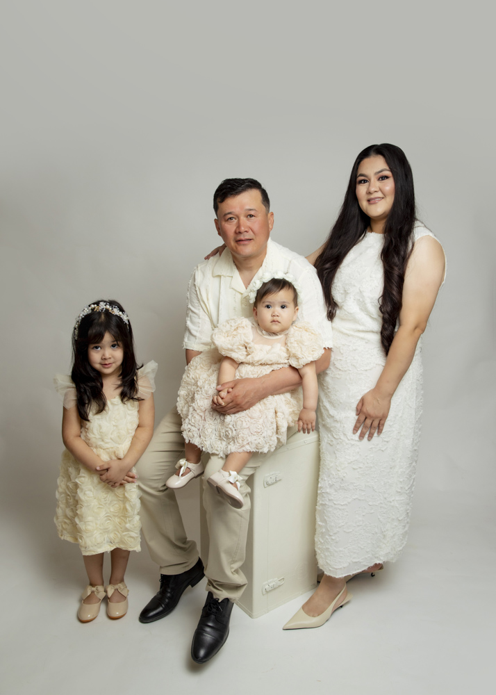 Family Photos with baby in Calgary Portrait Studio