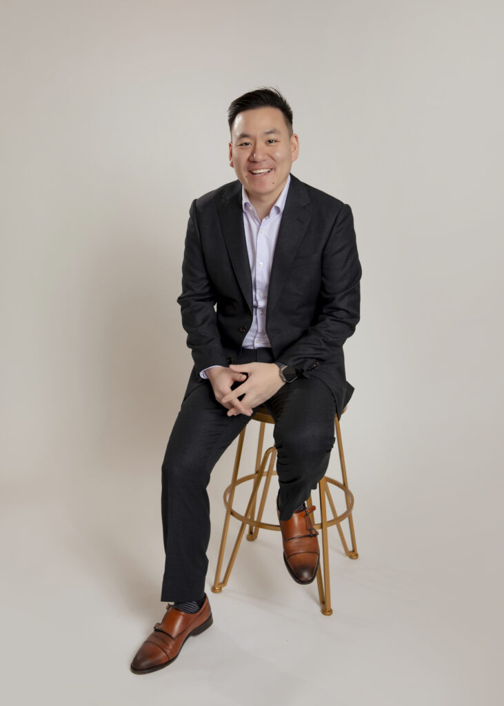 Full body shot of man at a branding photoshoot